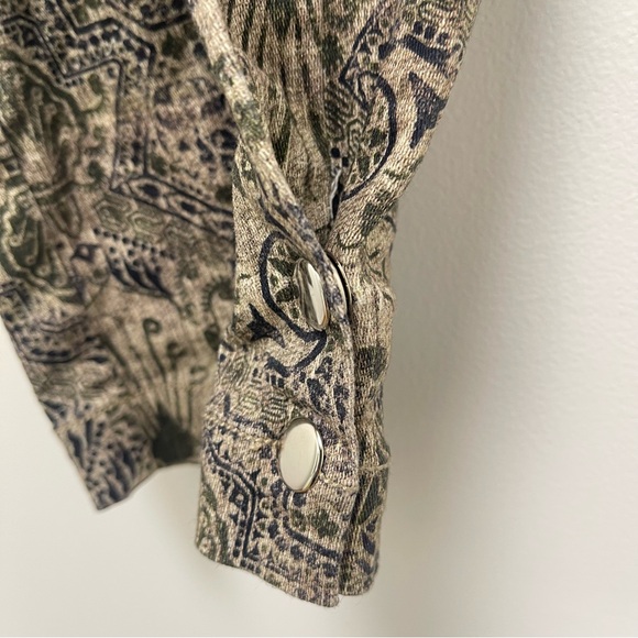 Maria Cher High Waisted Belted Snap Ankle Brown Pants Size Small - Picture 6 of 16